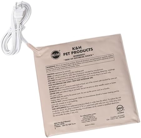 K&H Pet Bed Warmer, Safety Listed, Cat Heating Pad, Small 9x8.5in Tan by KHPetProducts