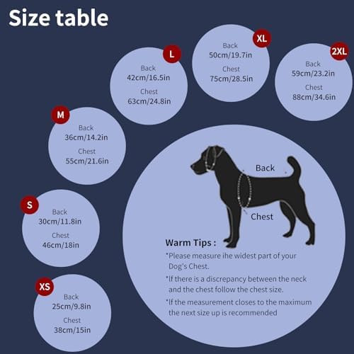 Warm Dog Winter Coat, Dog Cold Weather Jacket with Built-in Harness, Reflective & Adjustable Comfortable Pet Vest, Windproof Apparel for Small Medium Large Dogs (Navy) - Image 2