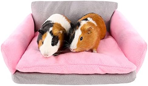 Guinea Pig Couch - Guinea Pig Sofa, Removable Cushioned Pillow, Stuffed Arms and Back, Super Cozy, Ideal Bed for Small Pets by ONEJU