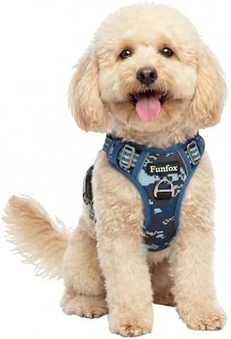 Funfox Dog Harness Small Sized Dog, No Pull Pet Vest with Front Clip by MyFUNFOX