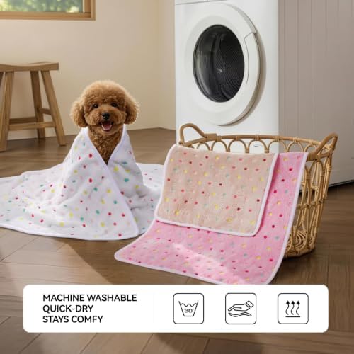 LINENLUX Dog Blankets 3-Pack, Super Soft Fluffy Fleece Pet Throw Warm - Image 4