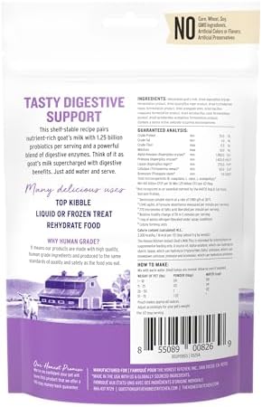 The Honest Kitchen Instant Goat’s Milk with Probiotics for Dogs and Cats, Human Grade Powder Drink Mix, Digestive Health Support, Food Topper or Treat, Just Add Water, 5.2 oz Pouch Makes 60 oz - Image 2