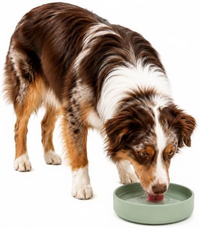 The Perfect Dish - Silicone Dog Bowl for Food & Water, 7.5"x2.25"- Sage by ShouldWeGo