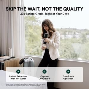 OutIn Nano Portable Electric Espresso Machine, Travel Coffee Maker | Self-Heating USB-C Car Coffee Maker for Ground Coffee & NS Capsules, Ideal for Camping, RV, Hiking and Office, Pearl White - Image 4