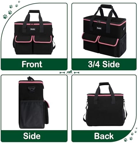 Dog Travel Bag - Dog Travel Kit for a Weekend Away Set Includes Pet Travel Bag Organizer for Accessories, 2 Collapsible Bowls, 2 Travel Food Container - Image 3