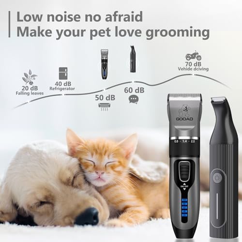 4 in 1 Dog Clippers Grooming Kit and Paw Trimmer for Thick Hair&Coats - Image 3