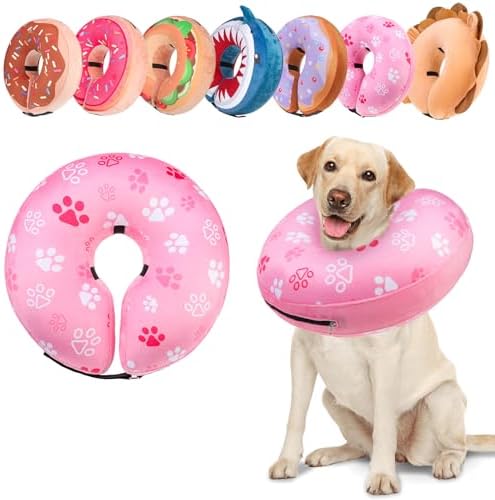 BEAUTYZOO Dog Cone Collar Alternative After Surgery,Pet Neck Donut E‑Collar by BEAUTYZOO