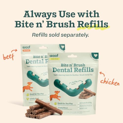 WOOF Bite n' Brush Dog Dental Chew Toy for Small Dogs 10-25 lbs - Image 6