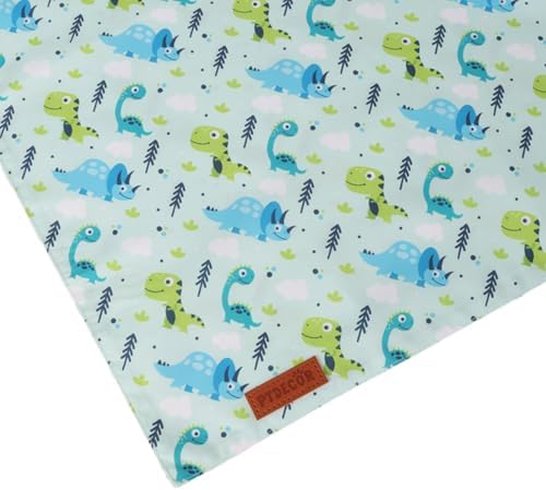 PTDECOR Dinosaurs Dog Bandana, White Green Cute Dinosaurs Pet Scarf, Small - Image 6