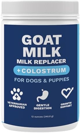 Under the Weather Puppy Milk Replacement Formula + Colostrum for Dogs & Puppies | Goat Milk Replacer Powder | Goat-Based Formula with Colostrum for Immune & Digestive Support - 12 oz by UndertheWeather