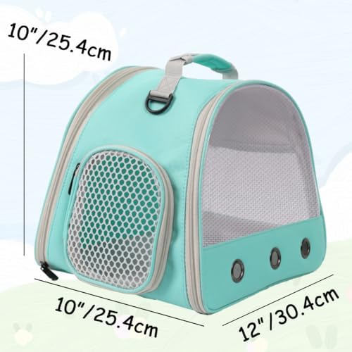 Breathable Guinea Pig Carrier Backpack with Nylon Mesh Window Portable Carrier for Guinea Pig, Bunny Bearded Dragon Bird Chinchilla Ferret Travel Outdoor - Image 3