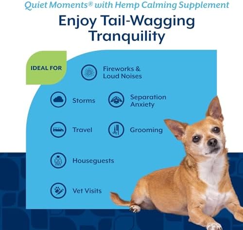 NaturVet Quiet Moments Calming Plus Hemp Dog Supplement - 60 Soft Chews - Image 4