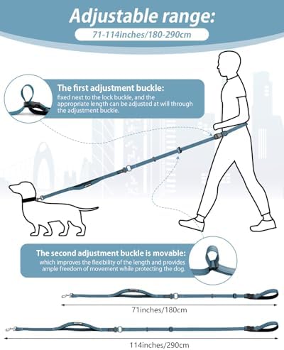 Hands Free Dog Leash, Multifunctional Crossbody Dog Leash - Image 2