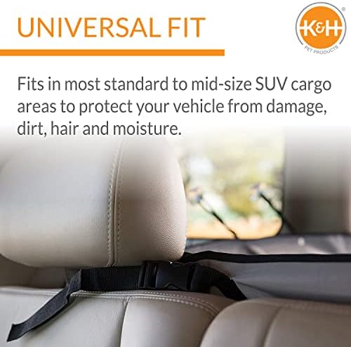 K&H Pet Products Quilted Cargo Cover Gray Standard/Mid-Size Vehicle 54 Inches - Image 2