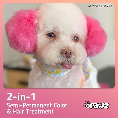 OPAWZ Pet Color Depositing Mask, 2-in-1 Semi-Permanent Dog Hair Dye and Hair Treatment, Pet Hair Dye for Dogs Cats and All Pets Can be Bathed (Sky Blue, 6.76 fl.oz / 200mL) - Image 3