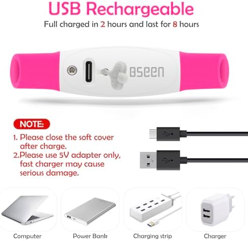 Led Dog Collar,BSEEN USB Rechargeable Light up Flash Dog Necklace - Image 4