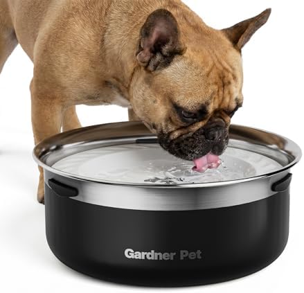 Gardner Pet Dog Water Bowl Stainless Steel Dog Bowl, 2L by GardnerPet