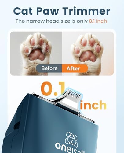 oneisall Quiet Pet Clippers for Cat Matted Hair, Cordless Cat Hair Trimmer - Image 2