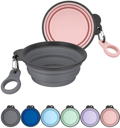 Aonkey 2 Pack 37oz/4.6 Cup Collapsible Dog Bowls with Bottle Carrier by AONKEY