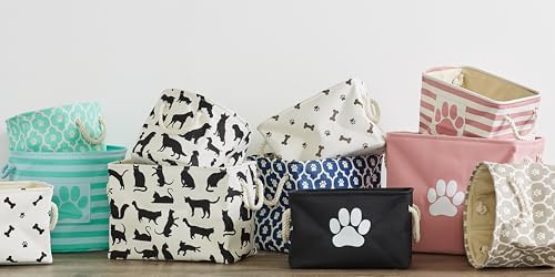 Bone Dry Pet Storage Collection Paw and Bone Print, Medium Rectangle, 16x10x12, Gray - Image 6