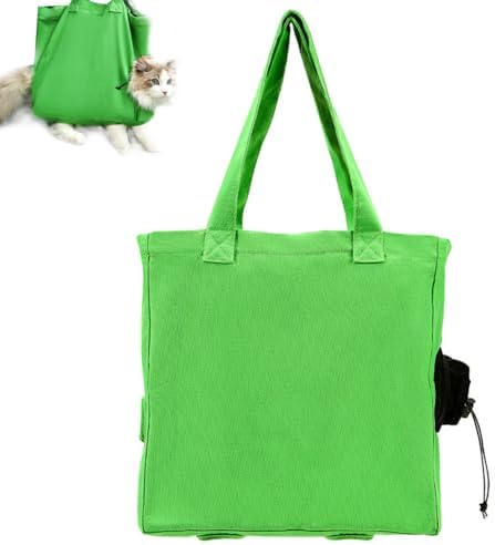 Cats Carrying Bag, Adjustable Pet Shoulder Bag with Holes for Cat's Legs & Head Movement Up to 16.5Lbs for Walk Support Cats Dogs by Mioyoow