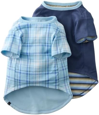 Pet Passion Rover Dog T-Shirt, Reversible, 2 Pack, Blue Sand, Small by PetPassion
