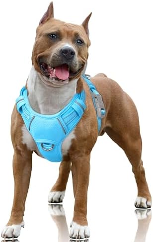 BARKBAY Dog Harness for Large Dogs No Pull Dog Vest ID Tag Pocket by BARKBAY