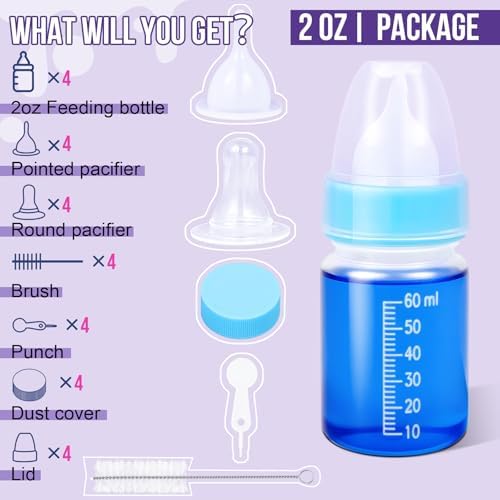 Puppy Kitten Nursing Bottle 2oz- Small Animal Feeding Kit with Nipples | Hand Feeding Supplies for Puppies, Kittens, Rabbits, Ferrets & Newborn Pets - Image 2
