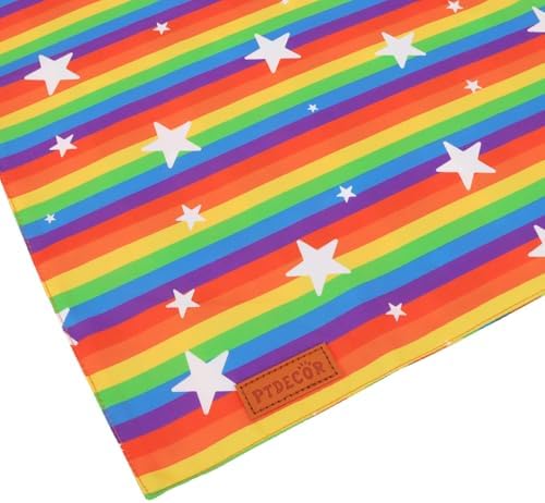 PTDECOR Rainbow Dog Bandanas Pride Day Love is Love Pet Scarf, Small - Image 6