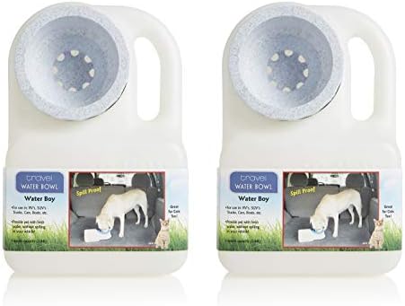Lixit® Water Boy Portable Travel Dog Bowl - 3 Quart Spill Free Self Filling Pet Water Bowl - Made in USA (White, 2 Pack) by Lixit