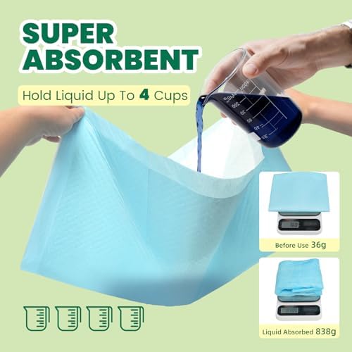IMMCUTE Heavy Duty Puppy Pee Pads 22"x23"-100 Count | Dog Pee Training Pads Super Absorbent & Leak-Proof | Disposable Pet Piddle and Potty Pads for Puppies | Dogs | Doggie| Cats | Rabbits - Image 5