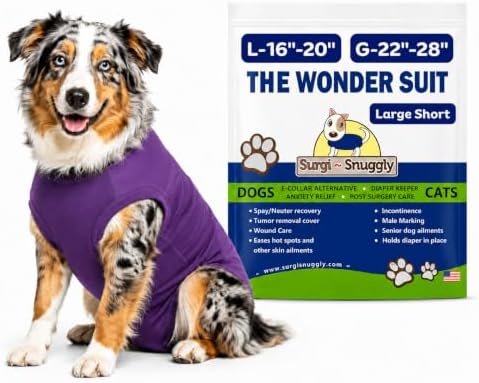 Surgi Snuggly Dog Surgery Recovery Suit, Cone Alternative, Spay/Neuter LS by Surgi%7ESnuggly