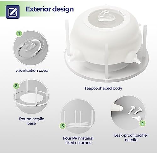 200ml Silicone Multi-Pet Milk Feeder with 4 Nipples(White) - Image 3