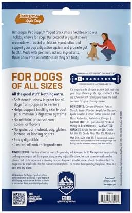 Himalayan Dog Chew PB Apple Crisp Yogurt Sticks | Prebiotic & Probotic Protein Rich | Lactose Free - Gluten Free - Corn Free - Grain Free | USA Made | All Breeds | Droolicious Dog Treats | 5 Pieces - Image 3