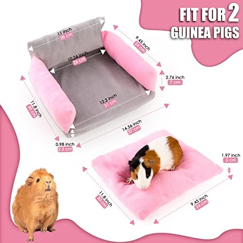 Guinea Pig Couch - Guinea Pig Sofa, Removable Cushioned Pillow, Stuffed Arms and Back, Super Cozy, Ideal Bed for Small Pets - Image 6