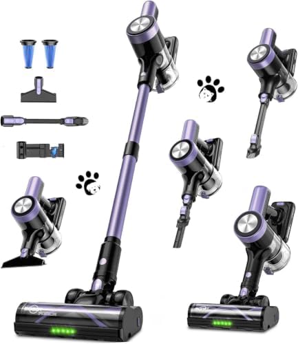 Cordless Vacuum Cleaner, 55KPa/65Mins 8 in 1 Self-Standing Stick Vacuum by SUXIANGVAC