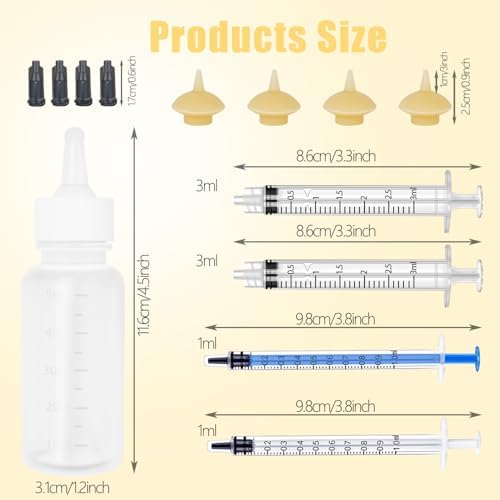 Mini Pet Feeding Bottle and Syringes with Nipples for Small Cat Dog Animals (Model 4) - Image 2
