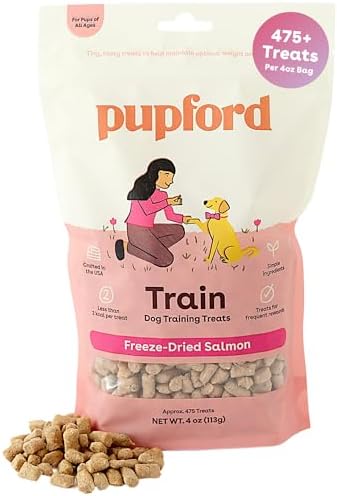 Pupford Freeze Dried Training Treats for Dogs & Puppies (Salmon, 4 oz) by Pupford