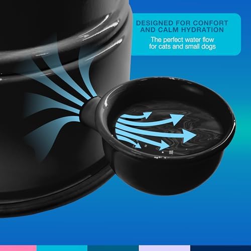 Pet Water Dispenser for Dogs and Cats, 47.3 oz – Gravity-Fed Aluminum Water Bowl, Prevents Wet Fur, Provides Continuous Fresh Water, Electrostatic Coated Finish, Vida Mansa (Black) - Image 4