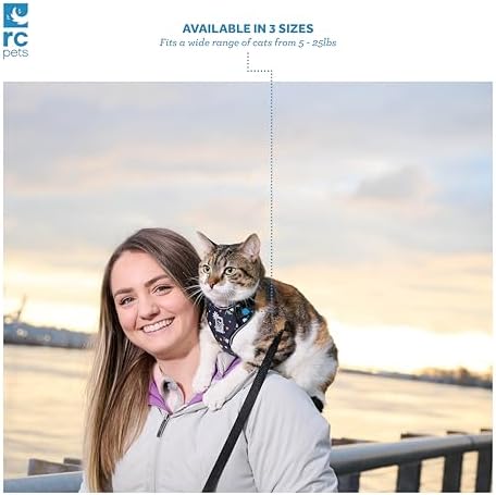 RC Pets Adventure Kitty Cat Harness | Adjustable Airmesh Vest with D-Ring and 6ft Leash for Walking and Travel | Multi Stripes, Large - Image 3