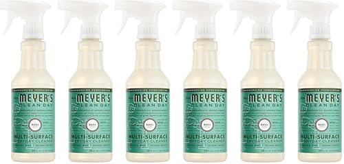 Mrs. MEYER'S CLEAN DAY Multi-Surface Everyday Cleaner, Basil Scent, 16 Fl Oz Bottle (Pack of 6) by MrsMeyers