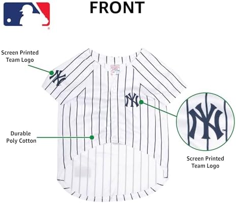Official MLB New York Yankees Pet Jersey for Dogs & Cats, Size Small - Stylish Baseball Jersey for Your Furry Fan- Show Off Team Spirit with The Perfect Fan Apparel Gear for Pet, Dog & Cat - Image 5