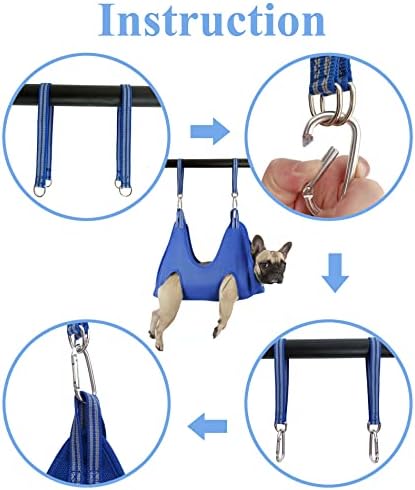 Kkiimatt Dog Pet Grooming Hammock,XL Hanging Harness for Nail Trimming, Dog Hammock for Nail Trim, Grooming Sling Holder Helper for Large Dogs, Grooming Hanger Restraint Bag with Clipper - Image 5