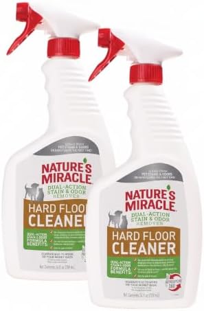Nature's Miracle Hard Floor Cleaner,24 Ounces,Dual-Action Stain and Odor Remover Works to Remove Tough Pet Stains and Odors On Sealed Wood-and Hard Floor Surfaces,(Pack of 2) by NaturesMiracle