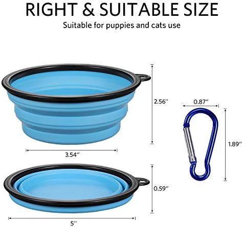 ME.FAN Collapsible Dog Bowl for Travel (12oz), 6 Pack - Image 2