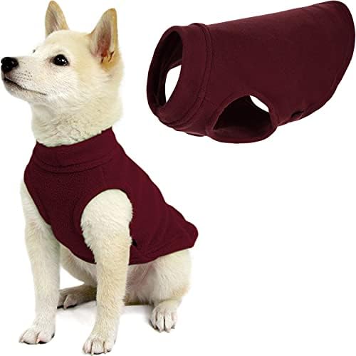 Gooby Stretch Fleece Vest Dog Sweater, Burgundy, X-Small by Gooby