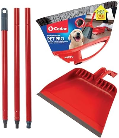 O-Cedar Pet Pro Broom with Step-On Dustpan | Removes Over 99% of Dust & Dirt in One Sweep | Removes 3X More Pet Hair | Quiet Cleaning Tool for Cat and Dog Owners - Image 6