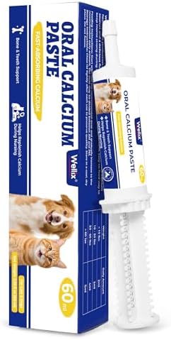 Wellix 60ml Oral Calcium Paste for Whelping Dogs & Cats, Chicken Flavor by Wellix
