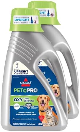 Bissell PET PRO OXY Urine Eliminator with Febreze Carpet Deep Clean Solution, StainProtect Technology, leading upright carpet cleaners, 48oz, Our best formula for pet messes & odors, (Pack of 2) by BISSELL