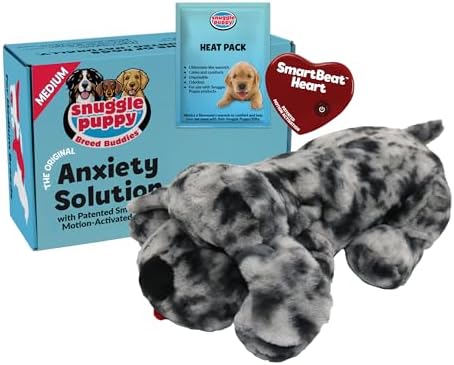 Snuggle Puppy Heartbeat Toy, Calming Comfort, Breed Buddies Blue Merle by SnugglePuppy
